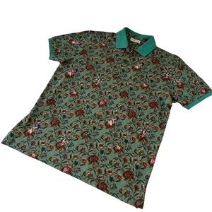 ETRO Multicolor Floral Frog Short Sleeve Polo Shirt Men’s Size XL